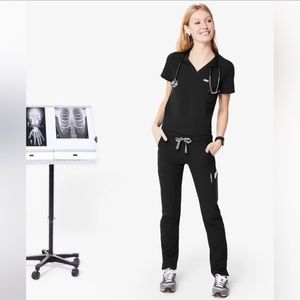 Figs YOLA Scrub Black Pants